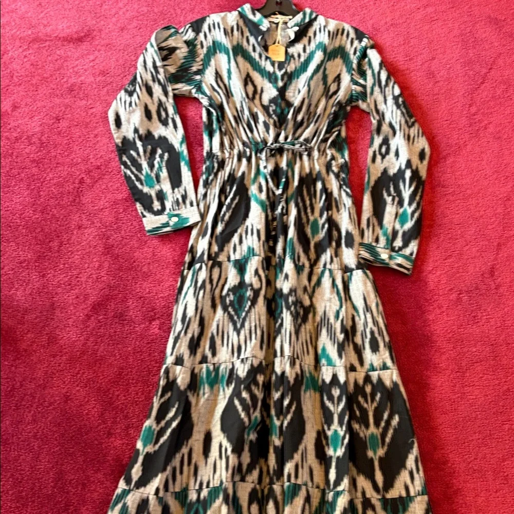 De Castro Dueña Maxi Dress in Grey and Blue - Picture 5 of 6